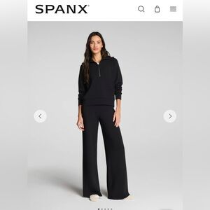 SPANX Air Essentials Black Wide Leg Pant NWT